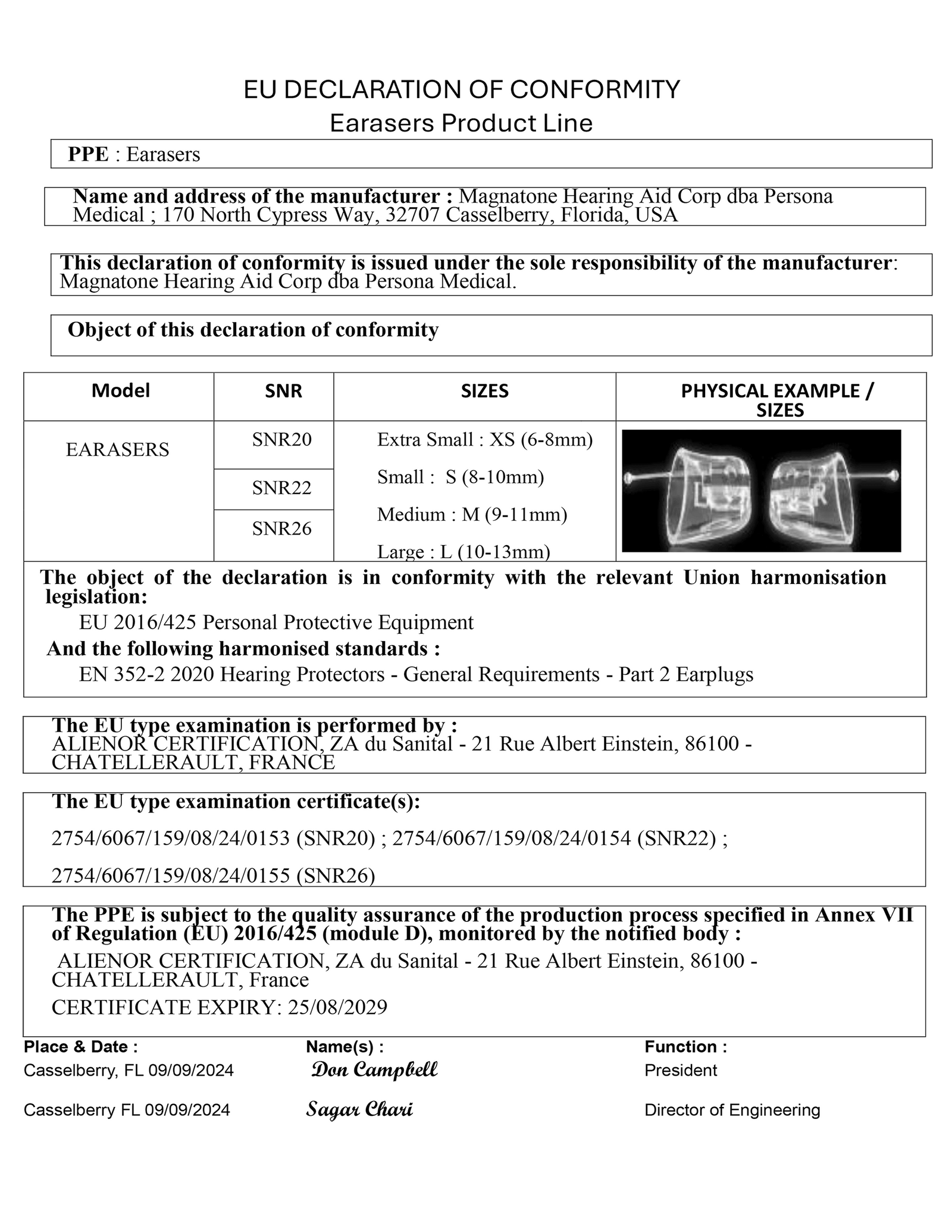 Declaration of Comformity EU