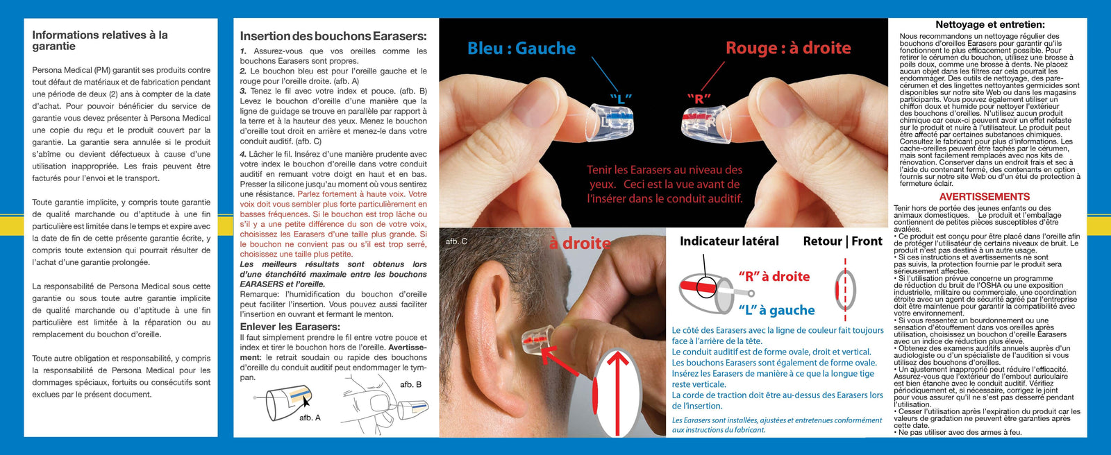 Earasers instruction book pg 2 French