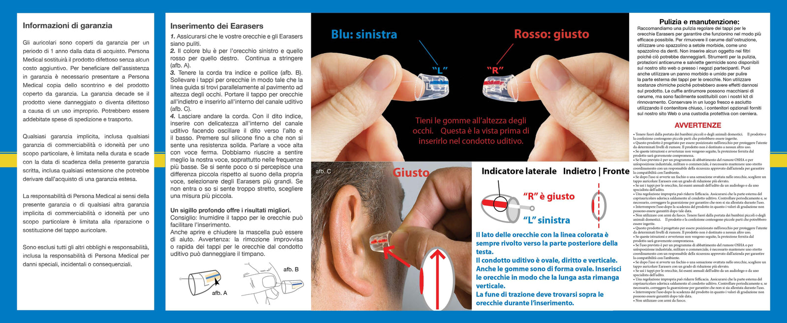 Earasers instructions pg2 Italian