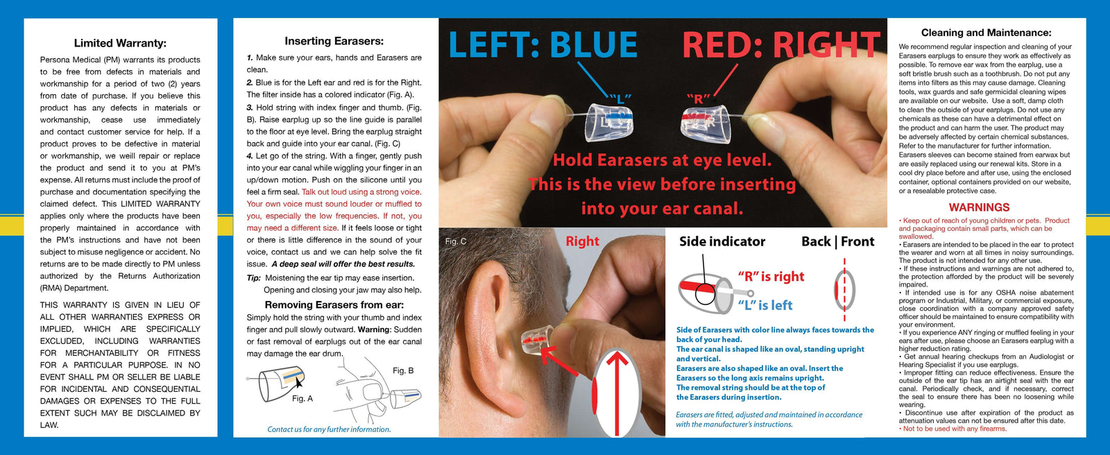 Earasers instruction book pg 2